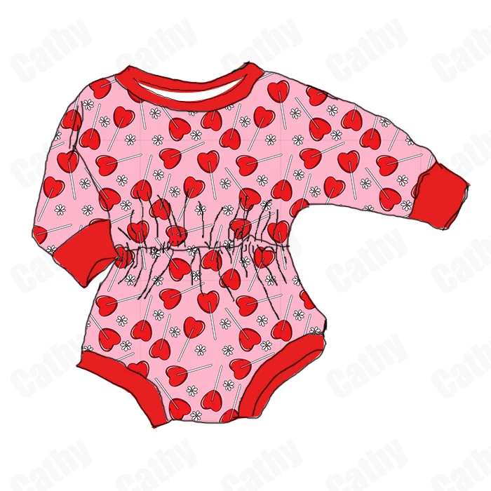 OEM Custom valentines heart candy Print Baby Sweatshirt Romper Newborn Clothes Kids Long Sleeve Romper, Colors
OEM Custom valentines heart candy Print Baby Sweatshirt Romper Newborn Clothes Kids Long Sleeve Romper, Colors