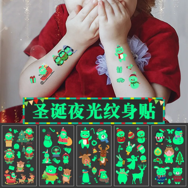 Christmas Luminous Tattoo Stickers Glow In The Dark Child Temporary Cute Tattoos Sticker Kids Fluorescent
Christmas Luminous Tattoo Stickers Glow In The Dark Child Temporary Cute Tattoos Sticker Kids Fluorescent