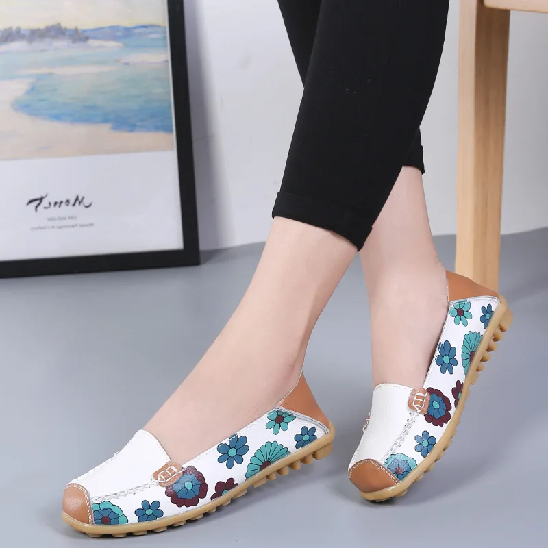 Wholesale new style cowhide printed women's flat casual single shoes comfortable nurse and mother shoes, As the picture show
Wholesale new style cowhide printed women's flat casual single shoes comfortable nurse and mother shoes, As the picture show