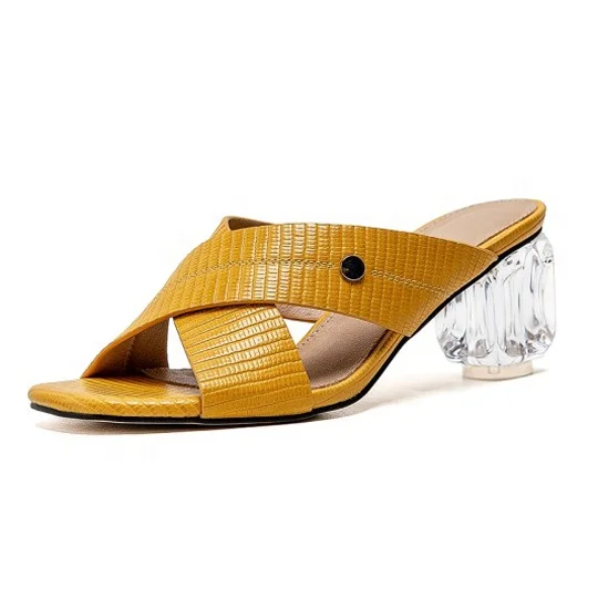 Clear Low Round Heels Summer Pumps Cross Band Sandals Women's Shoes Square Open toe Sandals Slippers, Yellow black brown
Clear Low Round Heels Summer Pumps Cross Band Sandals Women's Shoes Square Open toe Sandals Slippers, Yellow black brown