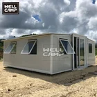 Wellcamp flat pack expandable living container house foldable container house plan