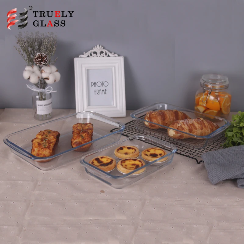 high borosilicate glass tray