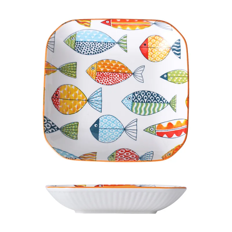 Pelson Cartoon Colorful Fish Ceramic Dish Set Japanese Style Tableware Rice Bowl Noodle Bowl Baking Tray Plate Dumpling Plate
Pelson Cartoon Colorful Fish Ceramic Dish Set Japanese Style Tableware Rice Bowl Noodle Bowl Baking Tray Plate Dumpling Plate