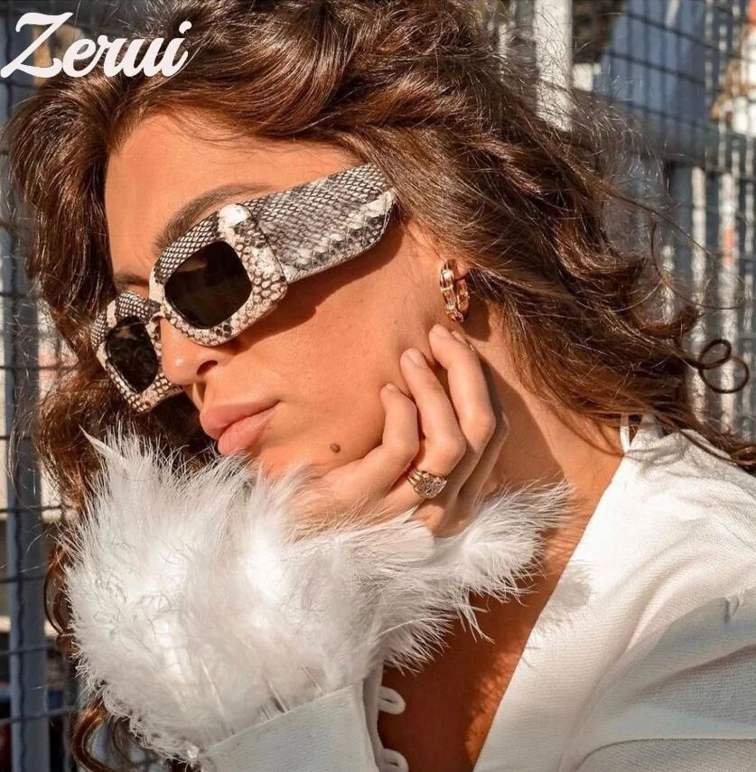 2021 Luxury Brand Small Square White Gradient Sunglasses For Women Vintage Elegant Snake Print Sexy Sun Glasses Female Shades, Multi-colored
2021 Luxury Brand Small Square White Gradient Sunglasses For Women Vintage Elegant Snake Print Sexy Sun Glasses Female Shades, Multi-colored