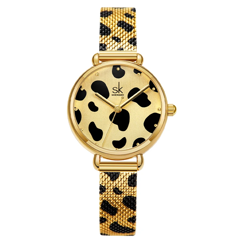 SHENGKE Brand Watches For Girl Gift Leopard Design Small Dial Woman Wristwatch Fashion Trendy Mesh Band Women Watches K0152L
SHENGKE Brand Watches For Girl Gift Leopard Design Small Dial Woman Wristwatch Fashion Trendy Mesh Band Women Watches K0152L