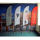 Custom Promotion Advertising Banner Teardrop Feather Beach Flag Banners Base Custom