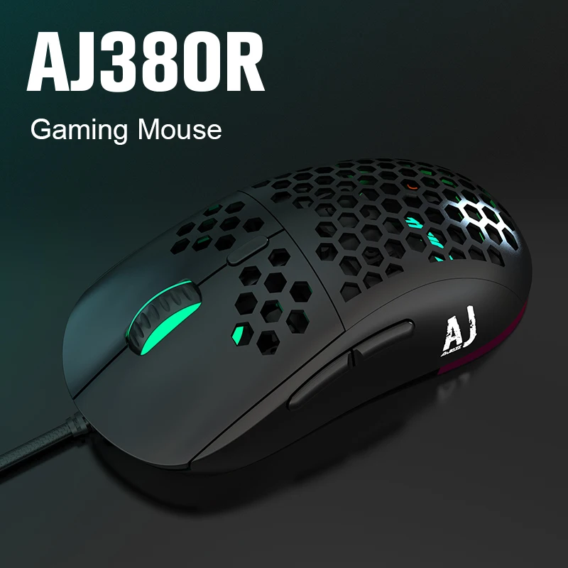 AJAZZ AJ380R Ergonomic honeycomb hollow design 12400dpi lightweight 69g mouse
AJAZZ AJ380R Ergonomic honeycomb hollow design 12400dpi lightweight 69g mouse