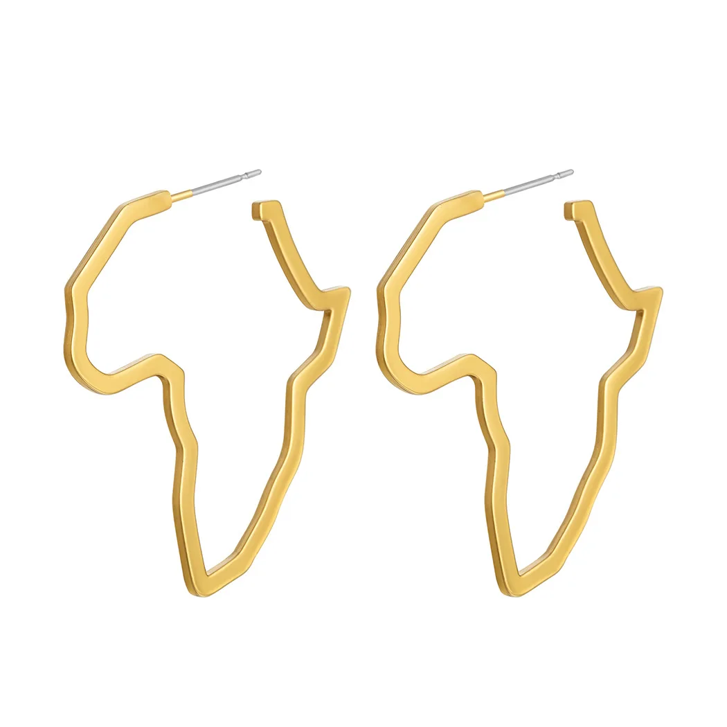 New Arrival Fashion Stud Earrings Jewelry European Exaggeration Large Hollow Earrings Personality African Map Earrings for Women
New Arrival Fashion Stud Earrings Jewelry European Exaggeration Large Hollow Earrings Personality African Map Earrings for Women