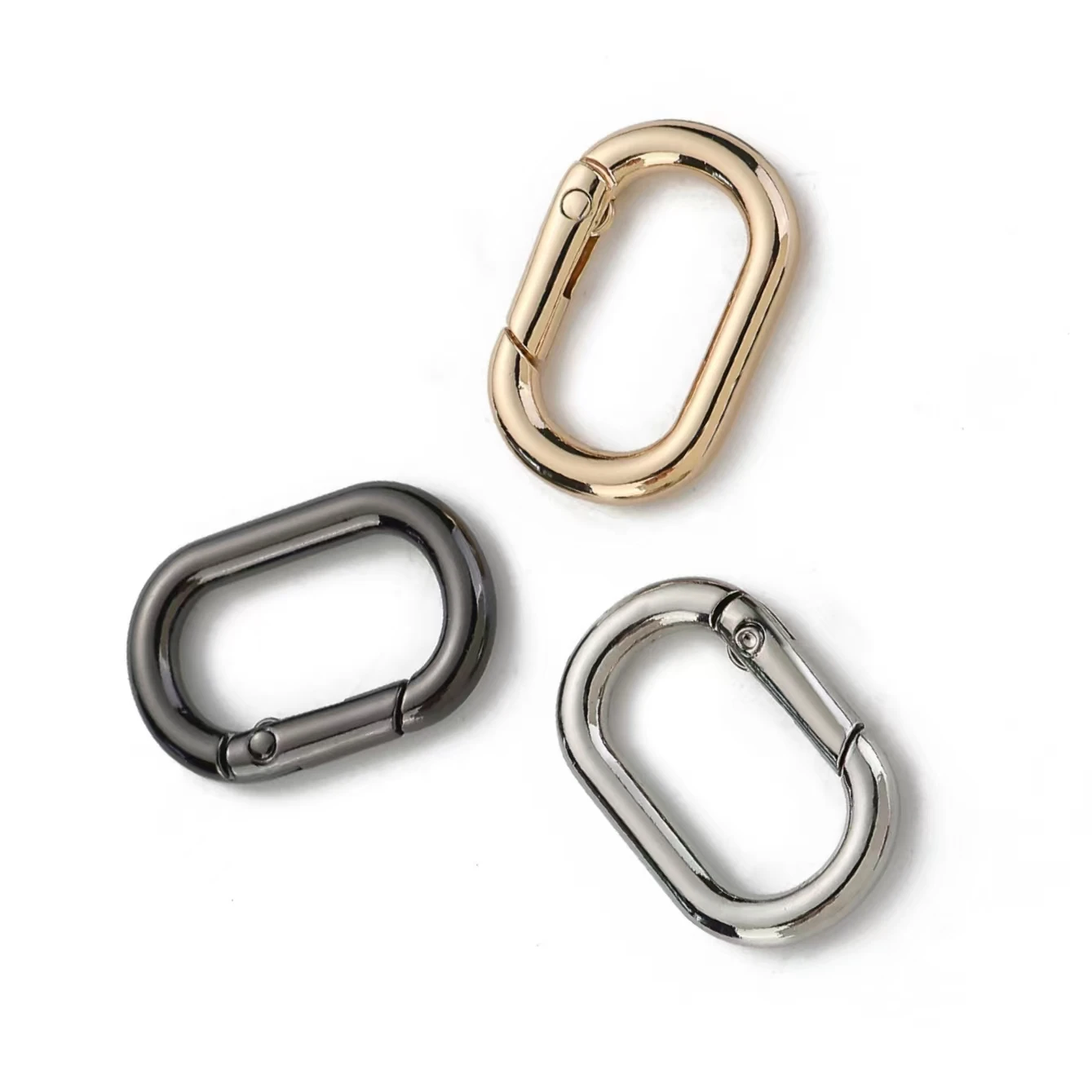 Carabiner Metal Spring Key Ring Spring Snap Hooks Clip Buckle Oval Ring for Bags Purses
Carabiner Metal Spring Key Ring Spring Snap Hooks Clip Buckle Oval Ring for Bags Purses