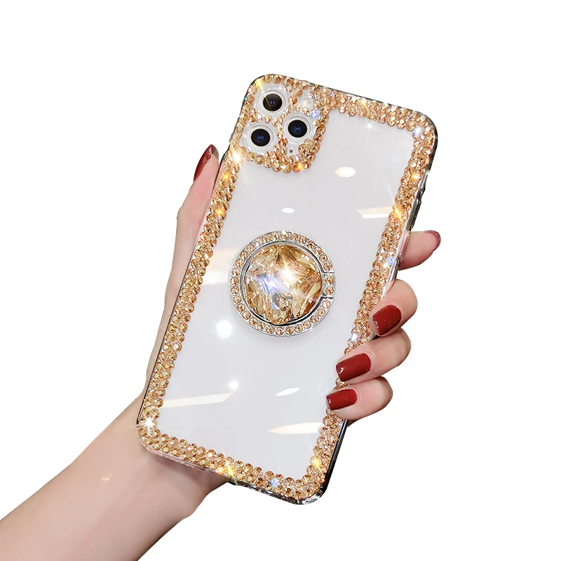 HOT Fashion custom diamond for iphone 11 phone case wholesale Rotating ring bracket all-in x/xr/max protection phone shell
HOT Fashion custom diamond for iphone 11 phone case wholesale Rotating ring bracket all-in x/xr/max protection phone shell
