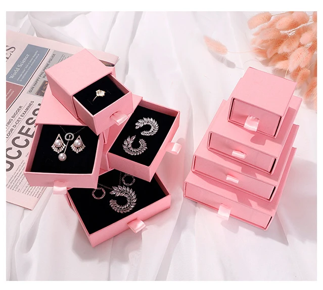 Adelante Custom Logo Pink Drawer Portable Gift Jewelry Box Necklace Ring Earrings, Silver
Adelante Custom Logo Pink Drawer Portable Gift Jewelry Box Necklace Ring Earrings, Silver