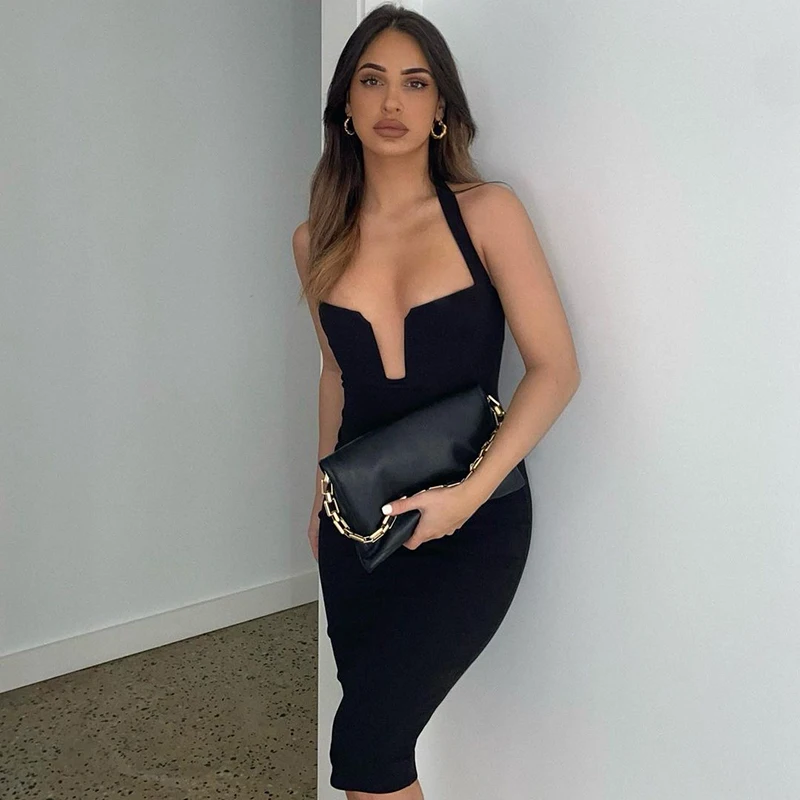 W0707 Wholesale ladies halter backless bodycon dresses women summer party sexy dress, As picture
W0707 Wholesale ladies halter backless bodycon dresses women summer party sexy dress, As picture