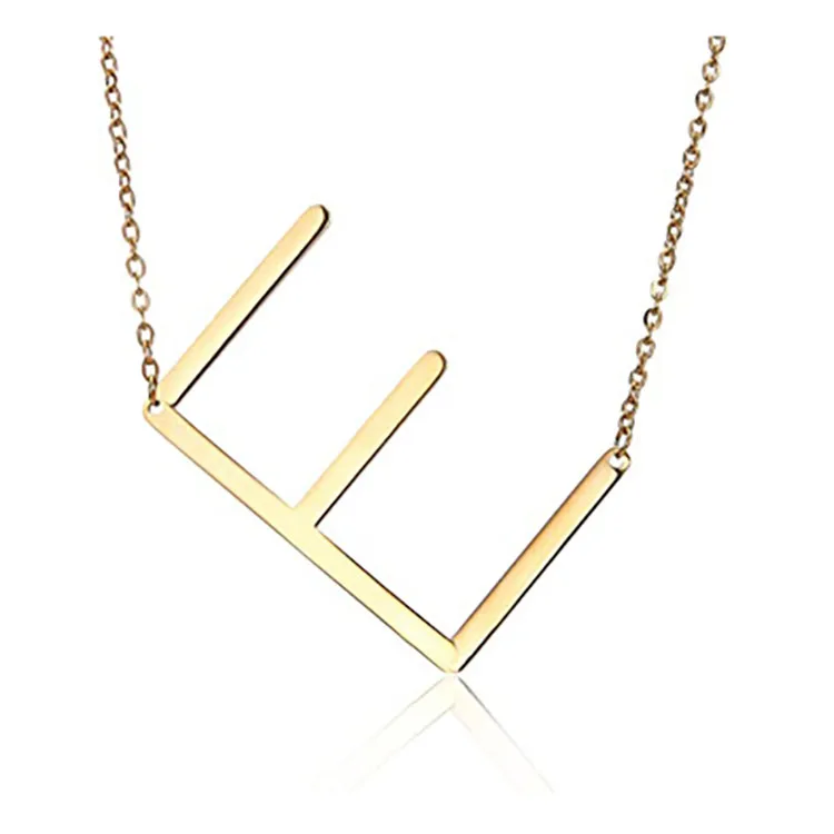 High Quality Sideway Necklace Gold Pendant Necklace Letter Necklace for Women, Gold color
High Quality Sideway Necklace Gold Pendant Necklace Letter Necklace for Women, Gold color