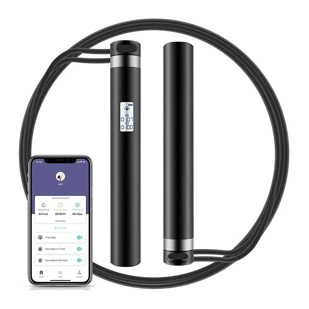 Smart Jump Fitness Sport Ropes APP Bluetooth Connection USB Charging Electronic Skipping Rope With Anti-Slip Hand
Smart Jump Fitness Sport Ropes APP Bluetooth Connection USB Charging Electronic Skipping Rope With Anti-Slip Hand