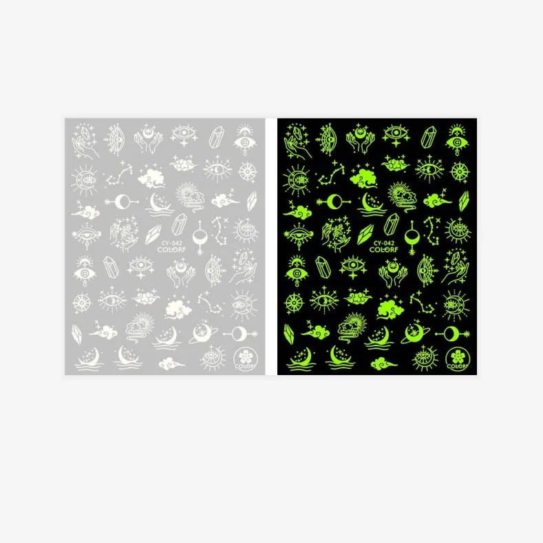 CY037-045 3D luminous nail stickers new online celebrity abstract glow in dark nail stickers
CY037-045 3D luminous nail stickers new online celebrity abstract glow in dark nail stickers