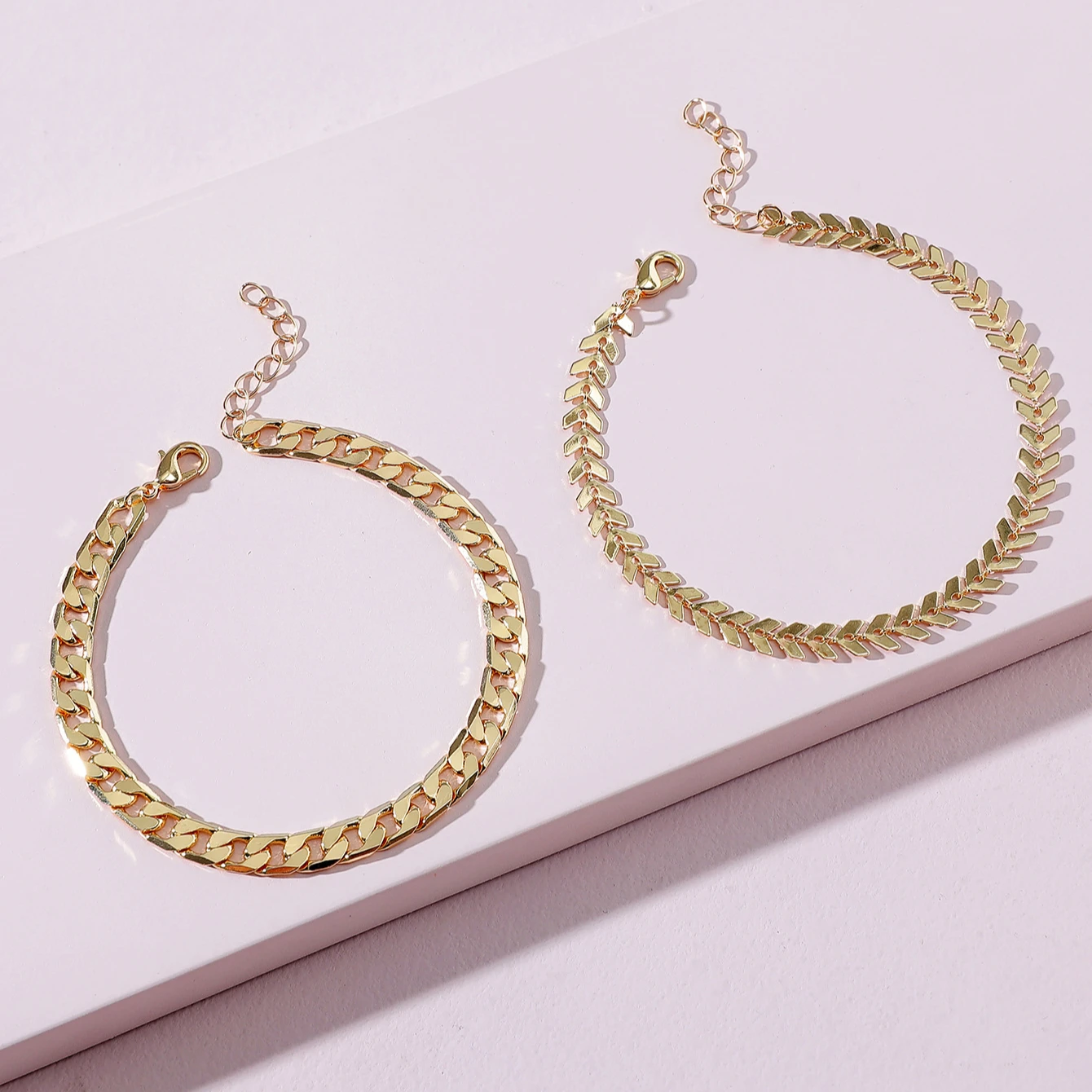 A2159 INS HOT Fashion Copper Anklet 2pcs/set Double Leaf Chain Bracelet Anklet for Women, As picture
A2159 INS HOT Fashion Copper Anklet 2pcs/set Double Leaf Chain Bracelet Anklet for Women, As picture