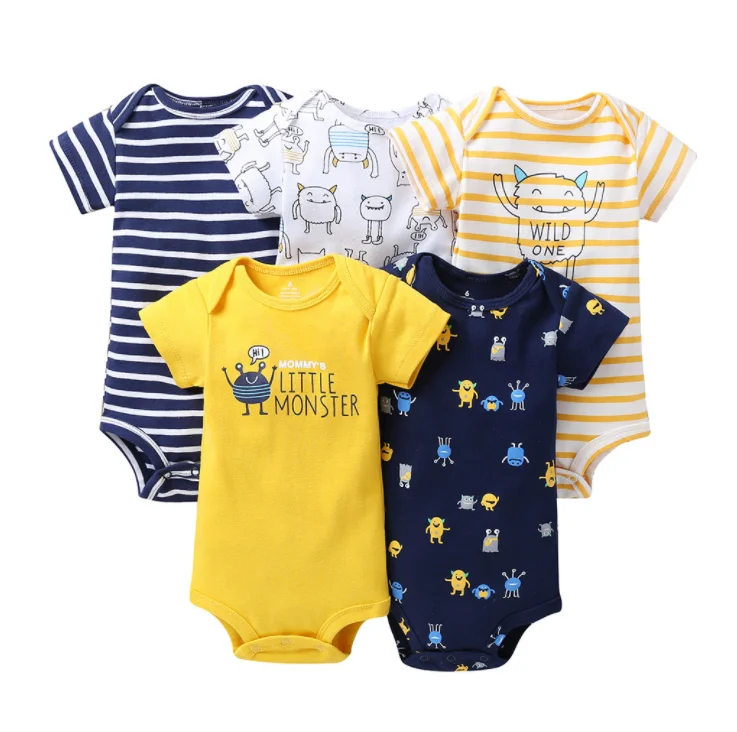 High Quality Short-Sleeve 5Pieces Baby Bodysuit Set Import Newborn Baby Clothes from China
High Quality Short-Sleeve 5Pieces Baby Bodysuit Set Import Newborn Baby Clothes from China
