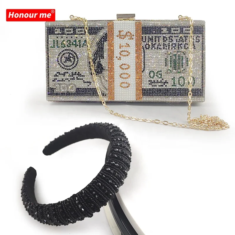 2021 rhinestone money bags with headband sets purse for women fashion design bling money money purse rhinestone headband, Any colors
2021 rhinestone money bags with headband sets purse for women fashion design bling money money purse rhinestone headband, Any colors
