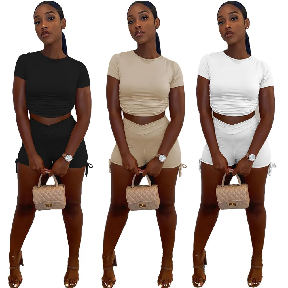 2021 Women 2 Piece Short Suit Sexy Skinny High Waist Shorts Casual Sporty Stretchy Jogging Short Sleeve Shorts Bandage Tracksuit
2021 Women 2 Piece Short Suit Sexy Skinny High Waist Shorts Casual Sporty Stretchy Jogging Short Sleeve Shorts Bandage Tracksuit