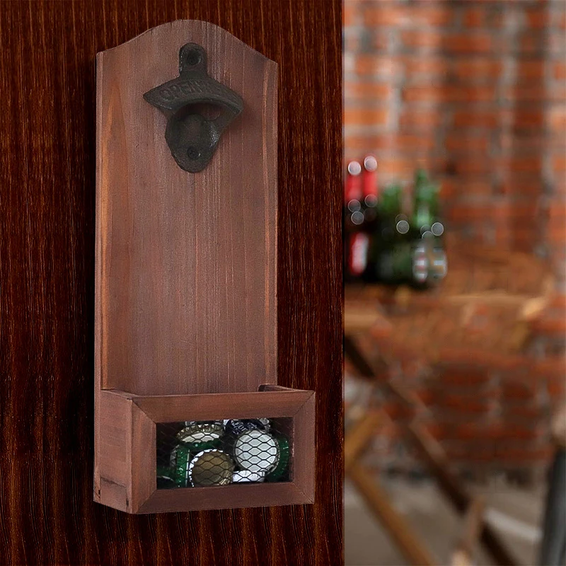 Factory Wholesale Beer Corkscrew Wall Bottle Opener Practical With Storage Basket Vintage Iron Corkscrew Bar Decoration
Factory Wholesale Beer Corkscrew Wall Bottle Opener Practical With Storage Basket Vintage Iron Corkscrew Bar Decoration