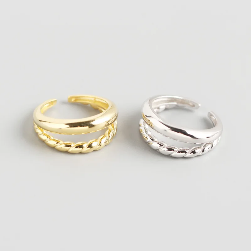 Dropshipping 925 Silver Rings Women 925 Sterling Silver plain twisted rings 18K Gold Plated Jewelry Women
Dropshipping 925 Silver Rings Women 925 Sterling Silver plain twisted rings 18K Gold Plated Jewelry Women