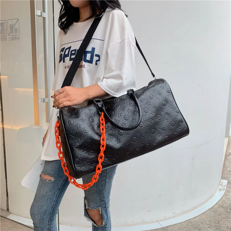 famous brand luxury white black vintage waterproof travel gym outdoor sequin leather tpu duffel duffle bag, Customized color
famous brand luxury white black vintage waterproof travel gym outdoor sequin leather tpu duffel duffle bag, Customized color