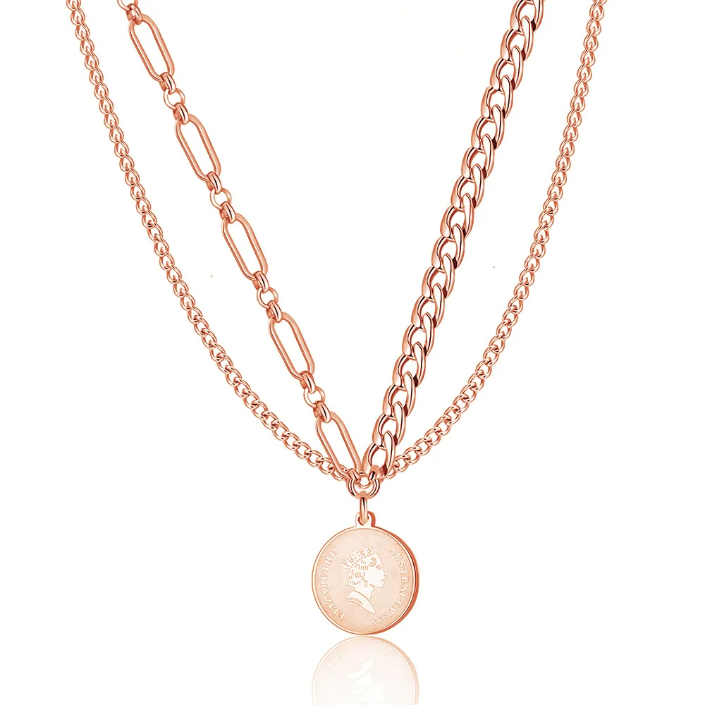 New hot-selling jewelry personalized double-layer necklace ladies fashion disc clavicle chain
New hot-selling jewelry personalized double-layer necklace ladies fashion disc clavicle chain