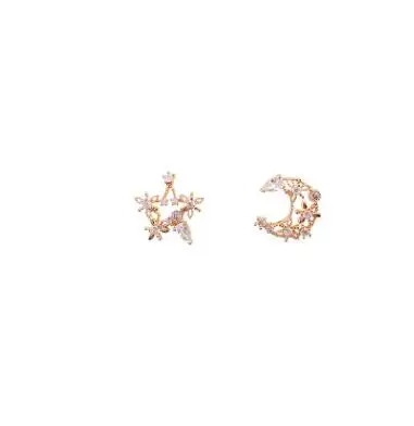 2019 contracted creative star moon Modelling design Women earrings fashion Exquisite Cubic Zirconia temperament Stud earrings
2019 contracted creative star moon Modelling design Women earrings fashion Exquisite Cubic Zirconia temperament Stud earrings