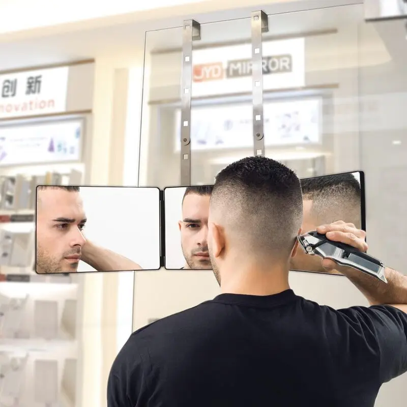 Portable three way mirror self hair cut mirror tri fold mirror with height adjustable
Portable three way mirror self hair cut mirror tri fold mirror with height adjustable