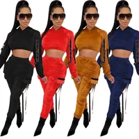 Women's Full Sleeve 2 Piece Sets velvet Winter Outfit Crop Tops High Waist pencil trousers hooded Sets Fall Clothes
Women's Full Sleeve 2 Piece Sets velvet Winter Outfit Crop Tops High Waist pencil trousers hooded Sets Fall Clothes
