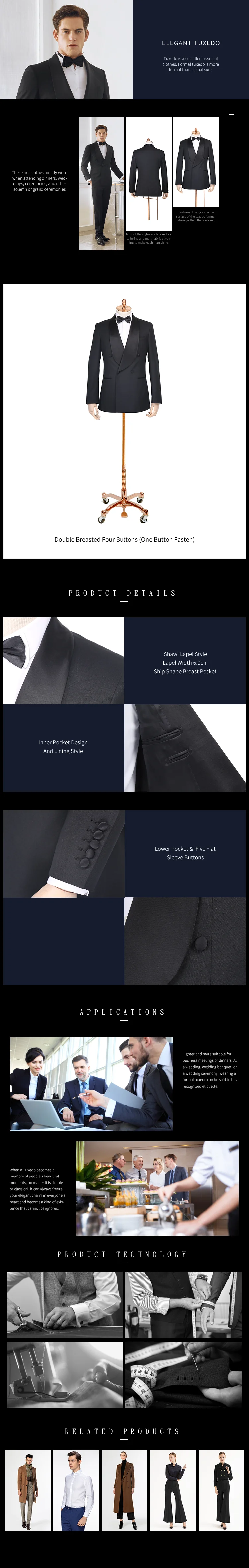 R.Prince Men Tuxedo Slim Fit Suit Black Wedding Tuxedo Suit Tuxedo Blazer Jacket For Men