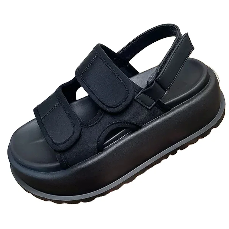 Dropshipping Custom Logo Summer Black Flat Sandals Chunky Sole Comfortable Outdoor Beach Platform Sandals for Women and Ladies
Dropshipping Custom Logo Summer Black Flat Sandals Chunky Sole Comfortable Outdoor Beach Platform Sandals for Women and Ladies