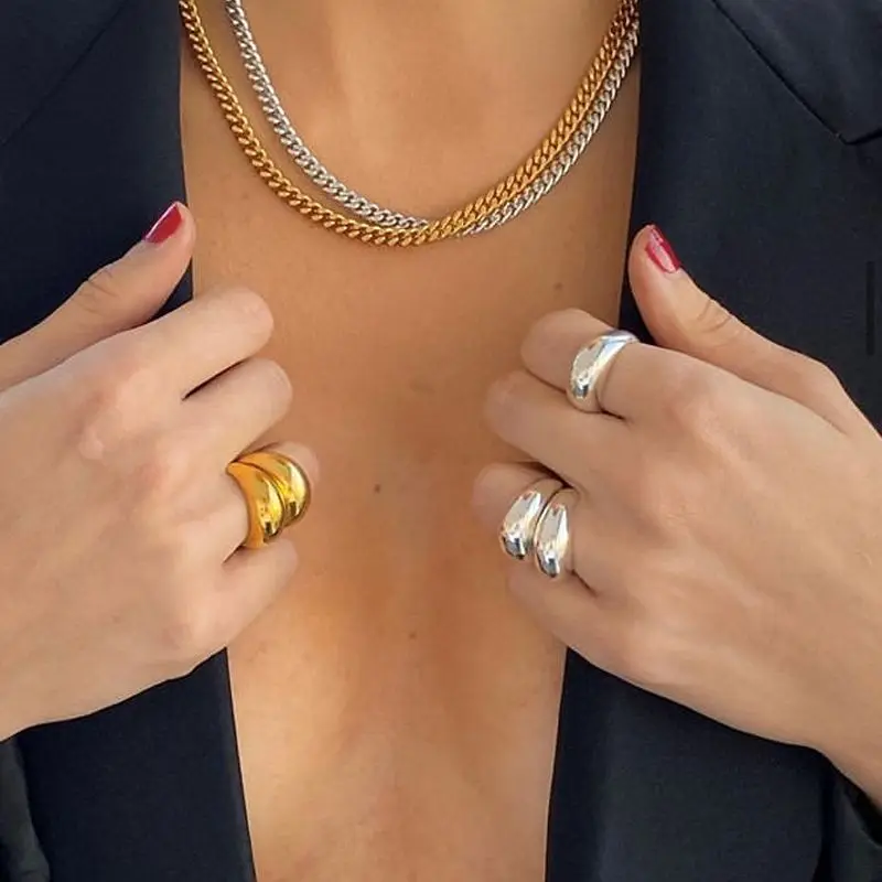 European Best Selling Vintage 18k Real Gold Plated Ring Adjustable Geometric Curved Surface Gold Ring For Women Jewelry
European Best Selling Vintage 18k Real Gold Plated Ring Adjustable Geometric Curved Surface Gold Ring For Women Jewelry