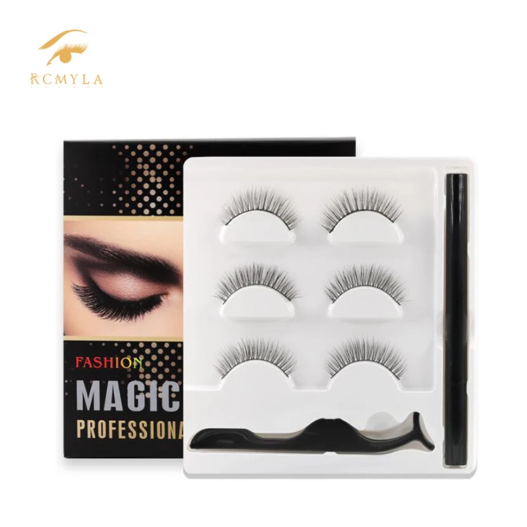 3 pairs magnetic false eyelashes set with tweezers and eyeliner
3 pairs magnetic false eyelashes set with tweezers and eyeliner