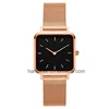 Lady Small Square Dial Japan Movement Quartz Watch Sr626sw Fashion Gold Plated Watch For Girl