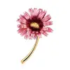 Nickel free Alloy Dropping Oil Colorful Sunflower Brooches PINK Hot-selling Flower Brooches Factory Custom Wholesale fashion