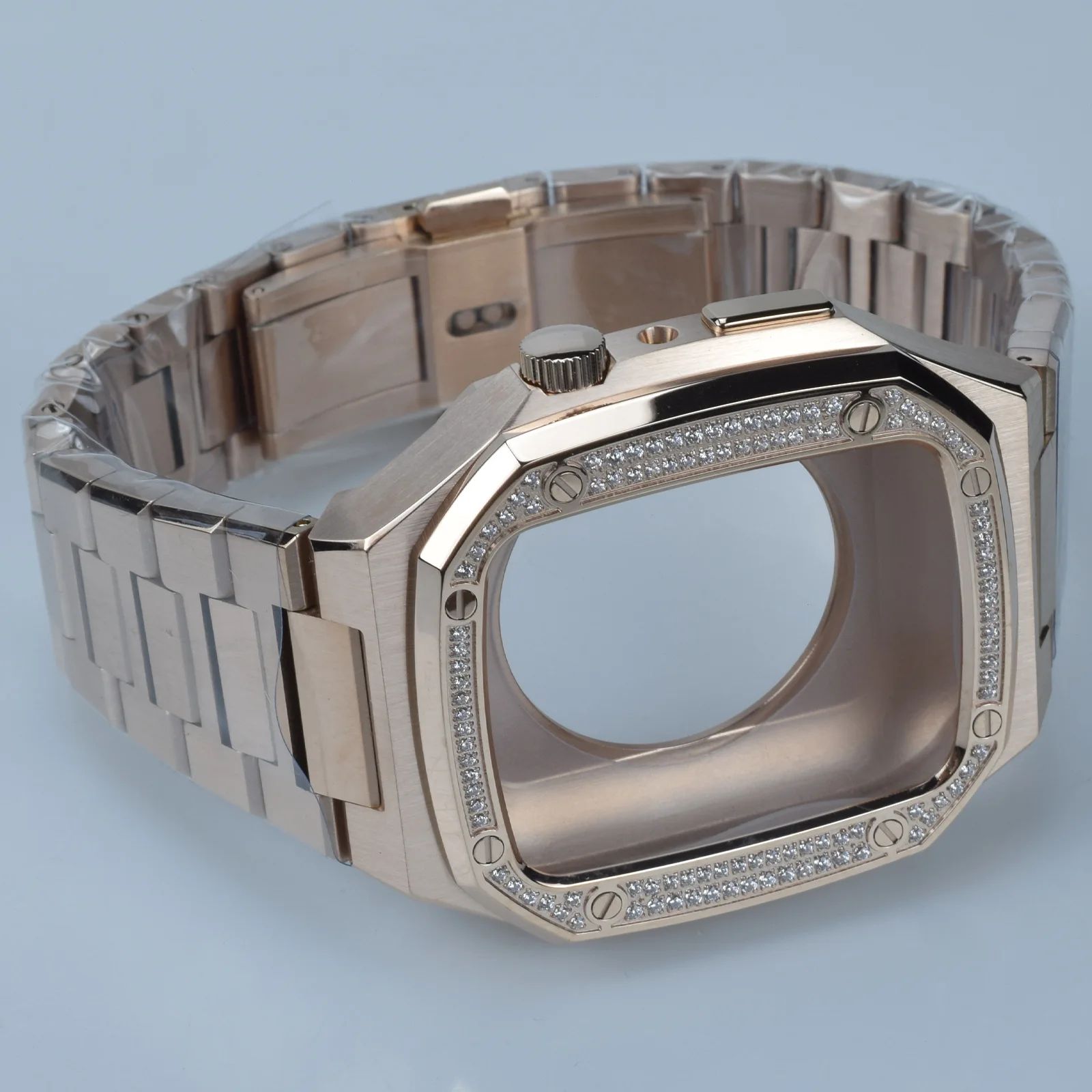 Luxury Watch Case Band Rose Gold Diamond Bezel for Apple Watch, Silver/rose gold/etc.
Luxury Watch Case Band Rose Gold Diamond Bezel for Apple Watch, Silver/rose gold/etc.