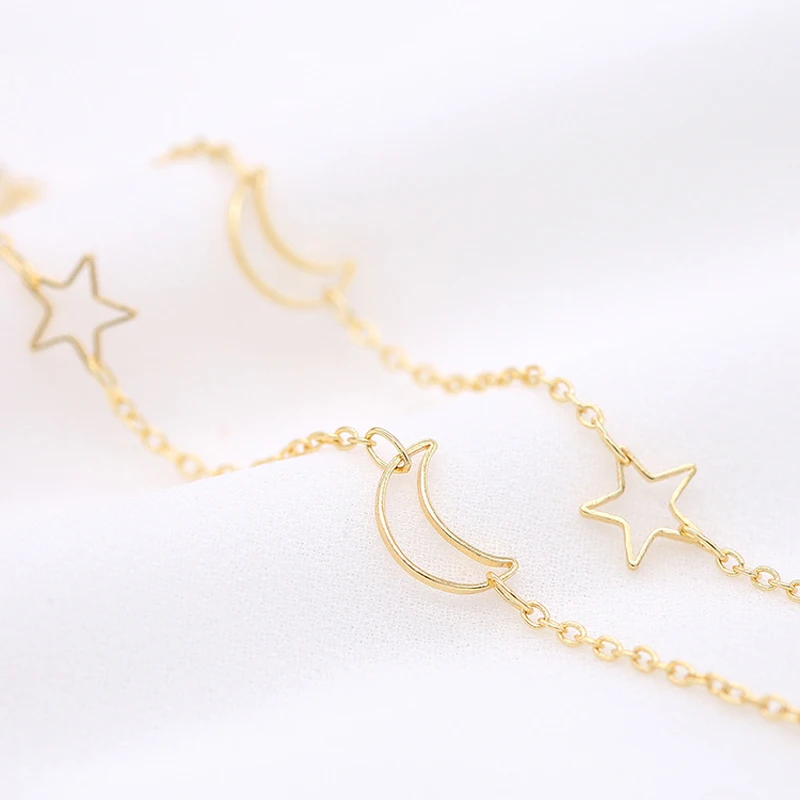 Moon and Star Link Stainless Steel Chain 24K Gold Plated Necklace Chains Wholesale Jewelry Chain, Picture shows
Moon and Star Link Stainless Steel Chain 24K Gold Plated Necklace Chains Wholesale Jewelry Chain, Picture shows