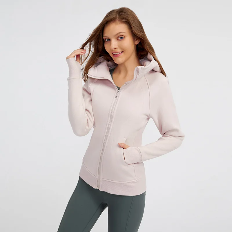 

Custom logo women's plus size jogger cropped blanket blank plain winter cotton hoodies set sweatshirts full zip up hoody hoodie