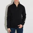 Sweatshirt Zip Drawcord Bottom Long Sleeve Sweatshirt Quarter Zip Sweaters