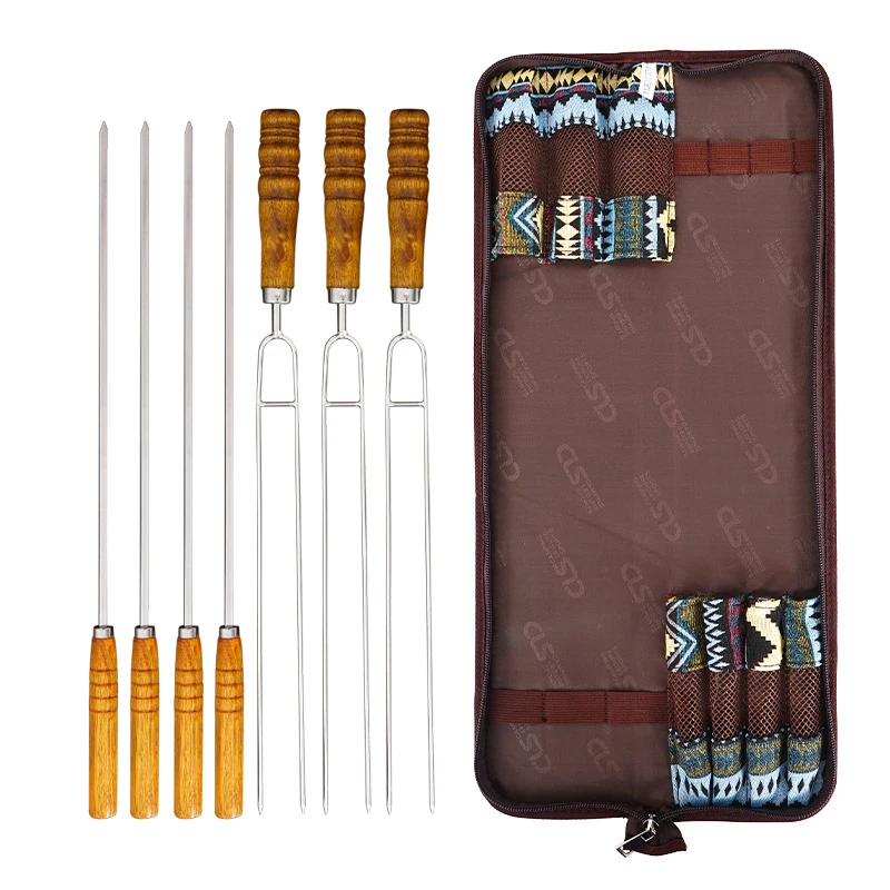7pcs Stainless Steel Barbecue Skewers BBQ Needle Stick Set For Outdoor Camping Picnic Tools Reusable Flat Cooking Tools
7pcs Stainless Steel Barbecue Skewers BBQ Needle Stick Set For Outdoor Camping Picnic Tools Reusable Flat Cooking Tools