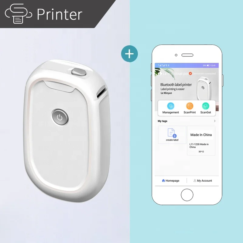 Portable Mini Wireless Thermal Sticker Printer mini thermal label sticker printer thermal, White
Portable Mini Wireless Thermal Sticker Printer mini thermal label sticker printer thermal, White