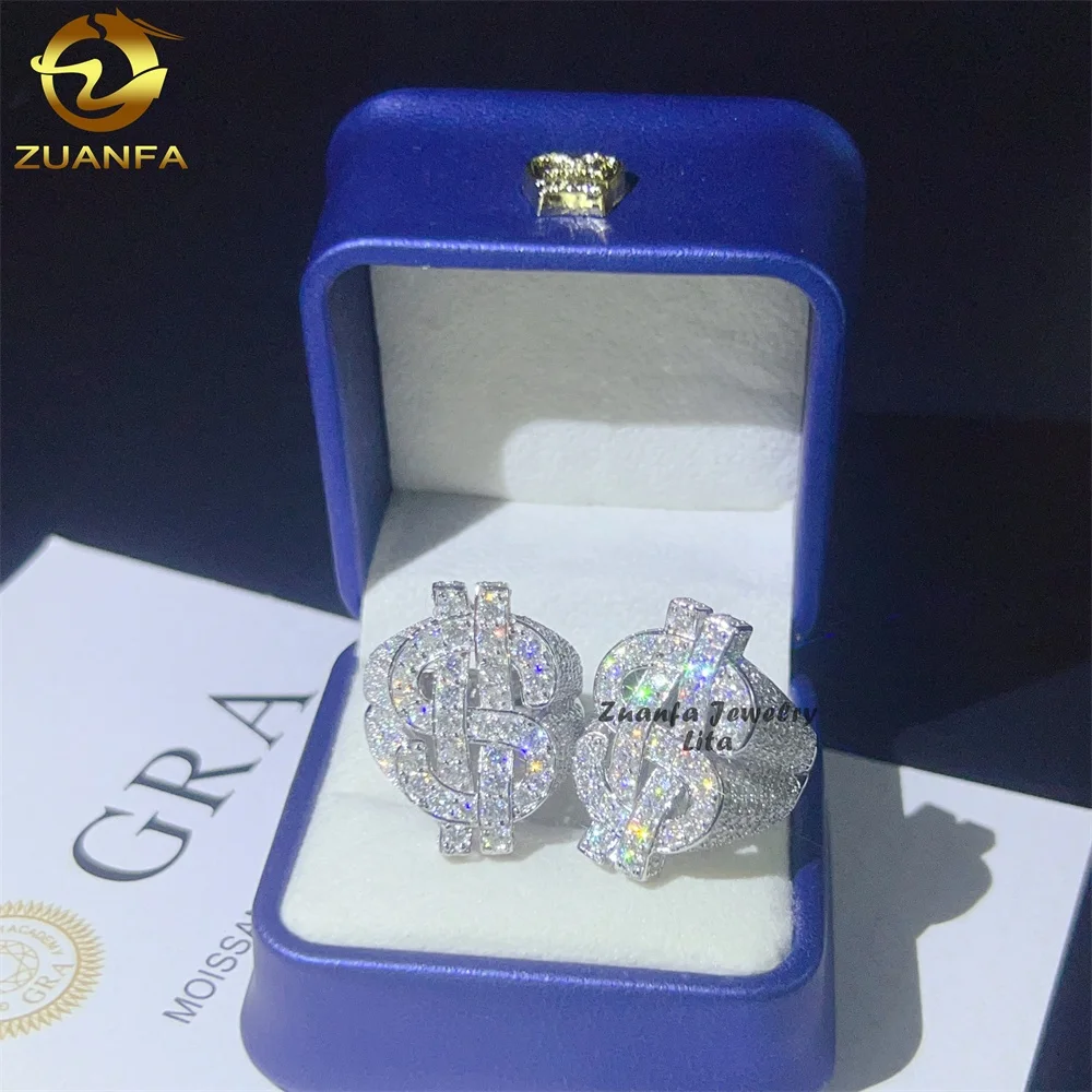 Fine jewelry wholesale price hip hop money rich diamond ring iced out vvs moissanite rings for men
Fine jewelry wholesale price hip hop money rich diamond ring iced out vvs moissanite rings for men