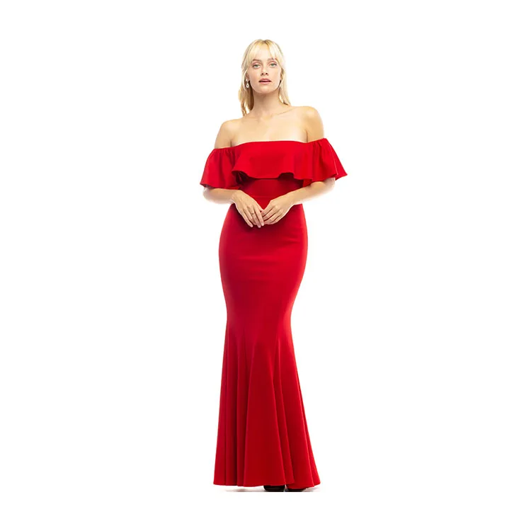 Factory direct sale strapless fishtail backless ruffle red elegant female long dress maxi gown red
Factory direct sale strapless fishtail backless ruffle red elegant female long dress maxi gown red