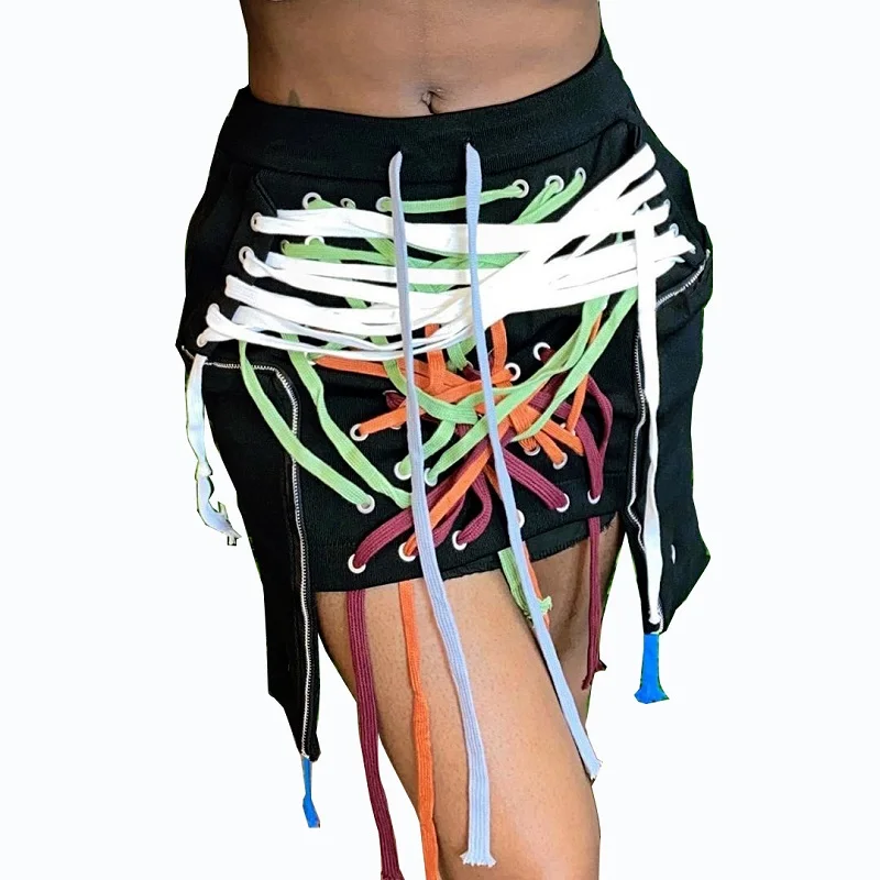 Best Design Best Price Solid Casual Short Bodycon Ladies Clothing Woman Fashion Mini Skirt Wholesale Ladies Ribbon Strap Skirts
Best Design Best Price Solid Casual Short Bodycon Ladies Clothing Woman Fashion Mini Skirt Wholesale Ladies Ribbon Strap Skirts