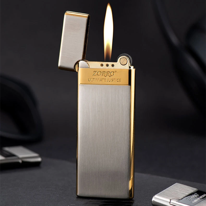 High quality metal thinner retro grinding wheel open flame cigarette lighter, Gold;silver;black
High quality metal thinner retro grinding wheel open flame cigarette lighter, Gold;silver;black
