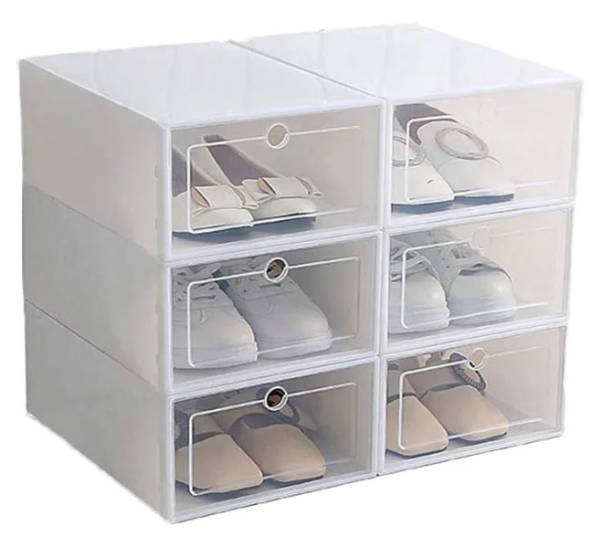 2020 new popular plastic shoes box plastic storage shoe rack organizer, White/black
2020 new popular plastic shoes box plastic storage shoe rack organizer, White/black