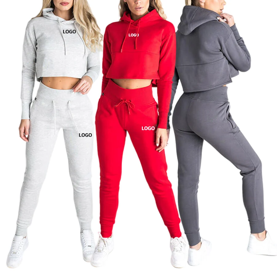 2021 fashion design female hood crop top sweatshirt 2 piece 2piece set women sport jogging sets clothing sweat suit sweatsuit, White,gray,red or oem colors
2021 fashion design female hood crop top sweatshirt 2 piece 2piece set women sport jogging sets clothing sweat suit sweatsuit, White,gray,red or oem colors