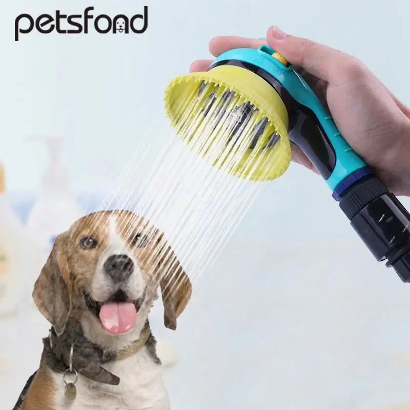multifunction pet shower brush ,kyca pet bath shower head, Blue, orange