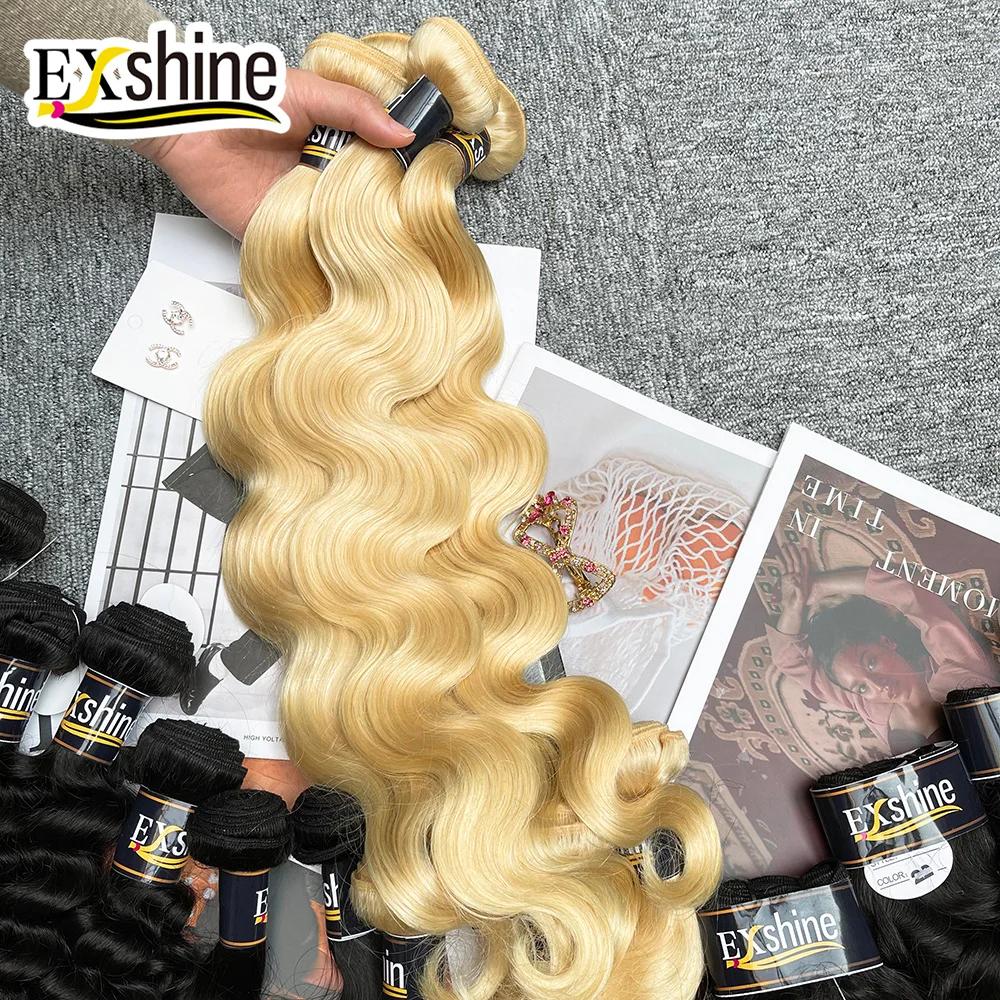 

Wholesale 613 Blond Remy Body Wave 100% Bundles Cuticle Aligned Human Virgin Vendor Temple Unprocessed Raw Indian Hair